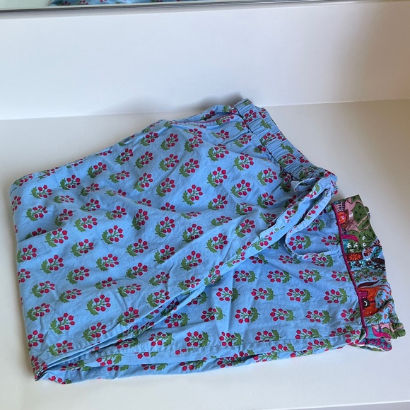 Floral Blue Pajama Pants - Picture 1 of 5